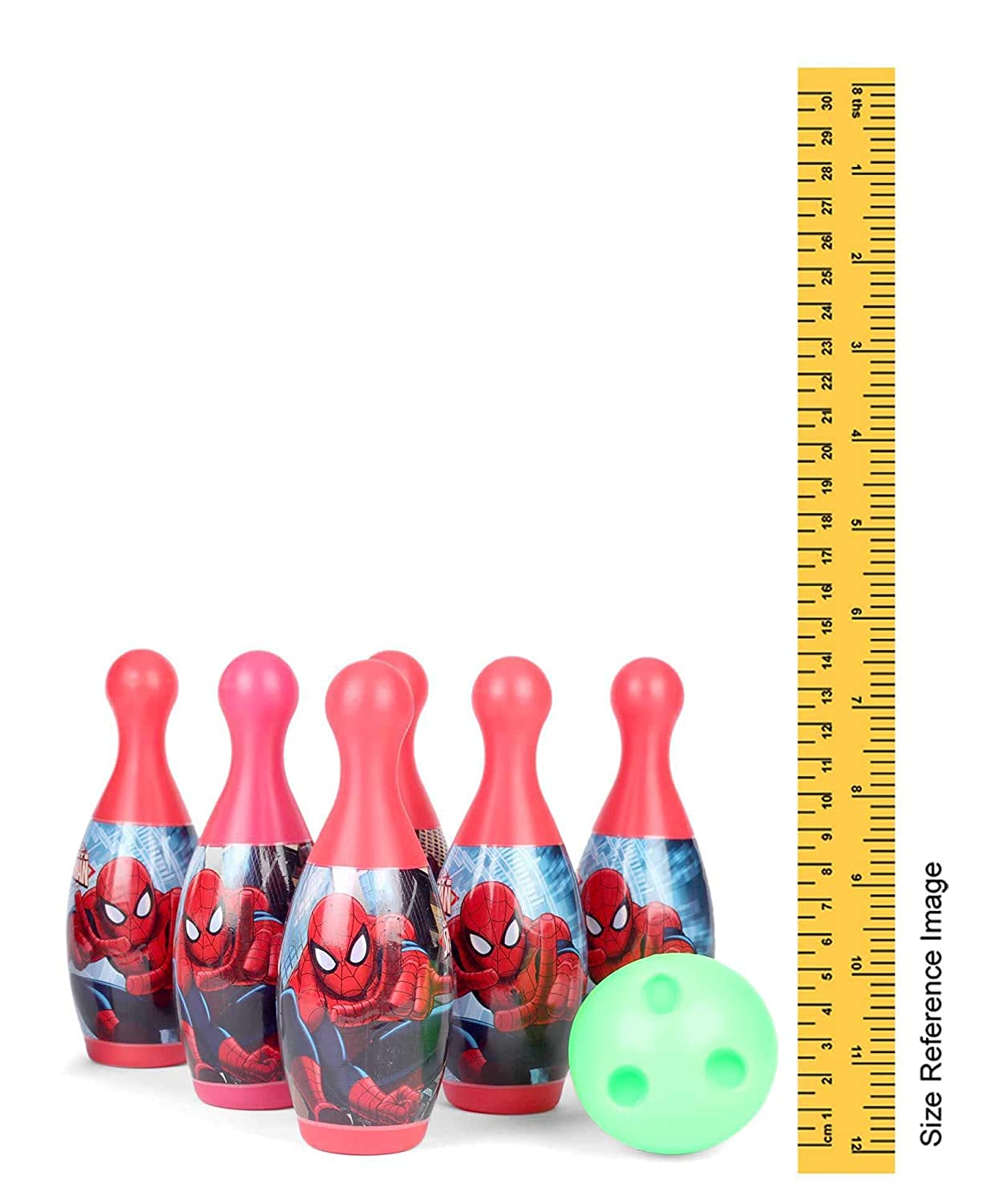 NIYANETAIL 6 Pin 1 Bowling Game Set for Kids with 6 Pin 1 Ball Sport Toys Gift for Baby Boys Girls Age 3 4 5 6 7 8.12 Years Old ABS Plastic (Spiderman Bowling Set) 2