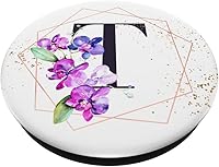 Vista 2 de Orchids Plants Flower - Soporte para teléfonos y tabletas, diseño de letra T, color blanco, Negro