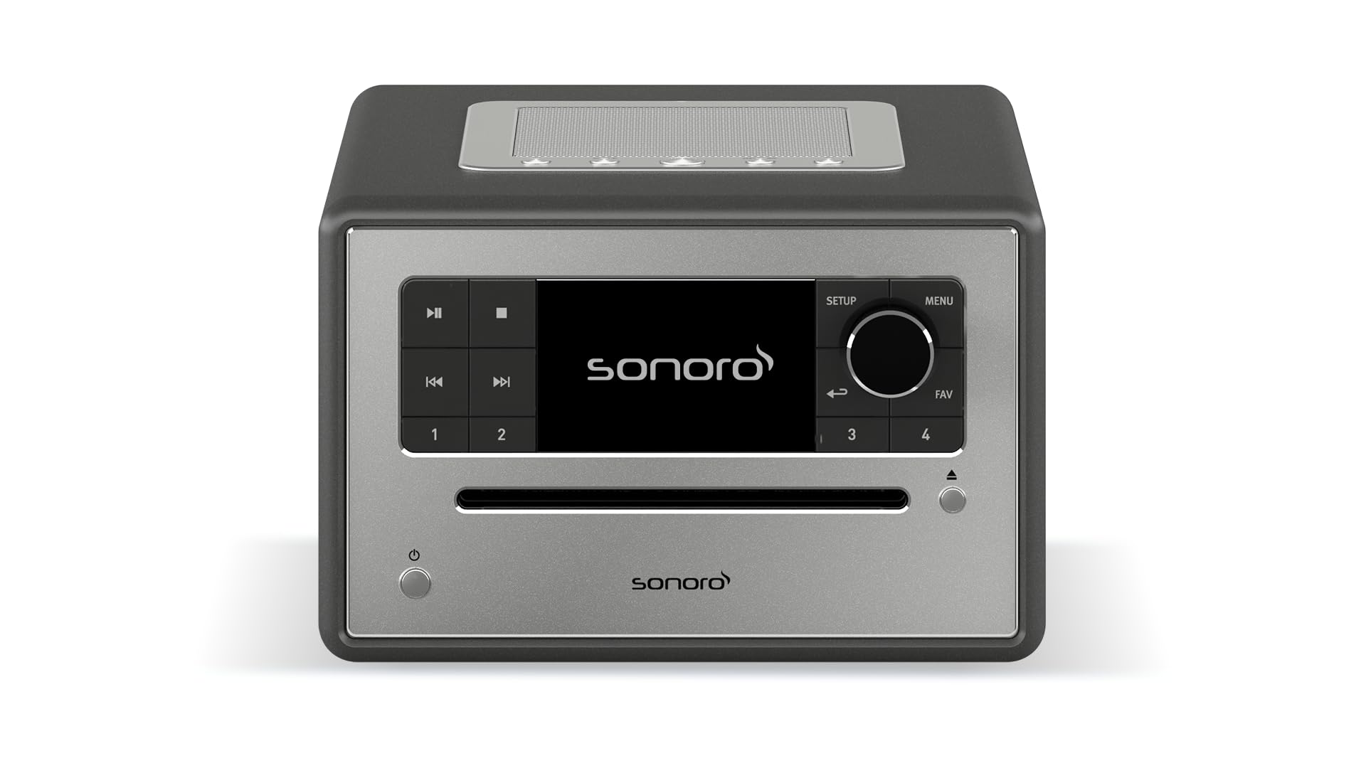 sonoro Elite Internetradio mit CD-Player (FM, DAB Plus, Podcasts, Spotify, Amazon Music, Deezer) Matt Graphit
