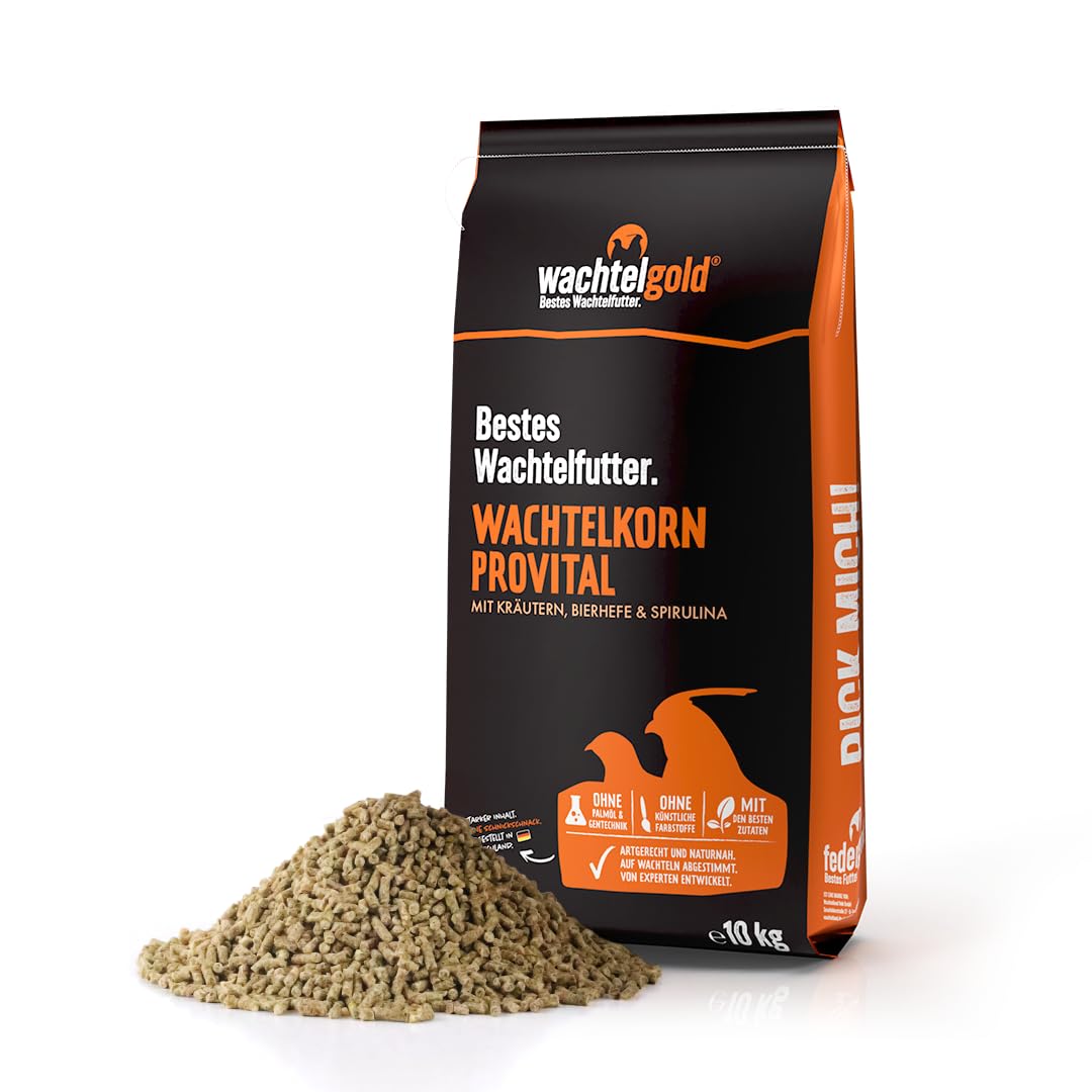 WachtelGold® semi di quaglia ♥ │10kg, mettere grano nature 2mm│✓ Senza OGM│Ideale abbinato a mettere quaglie
