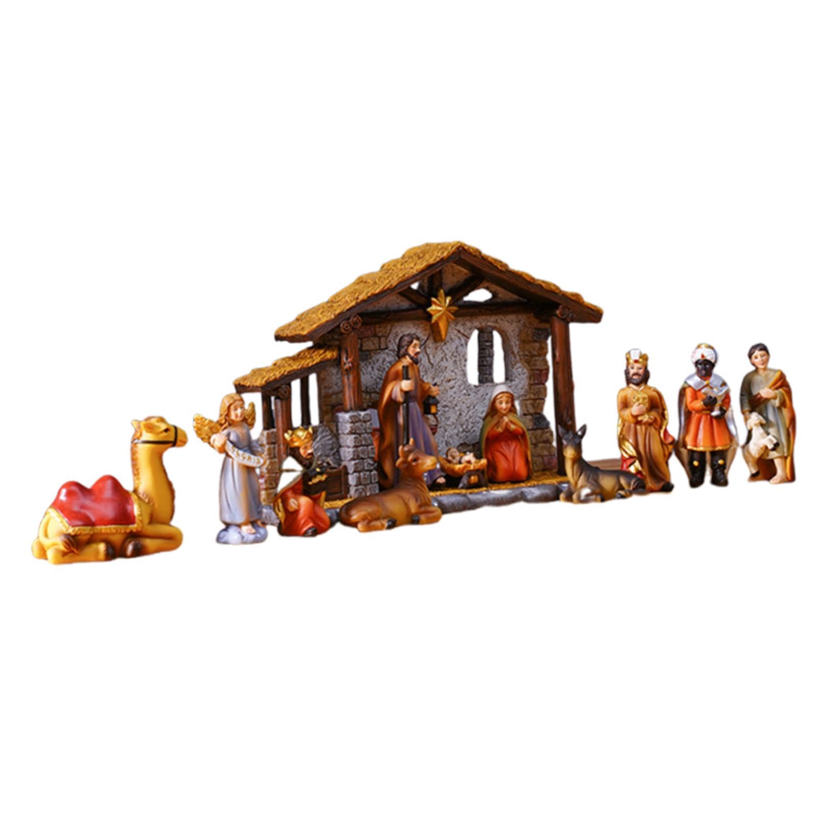 Navideño, Decoración de Interiores, Escenas Navideñas Coleccionables para Mesa.