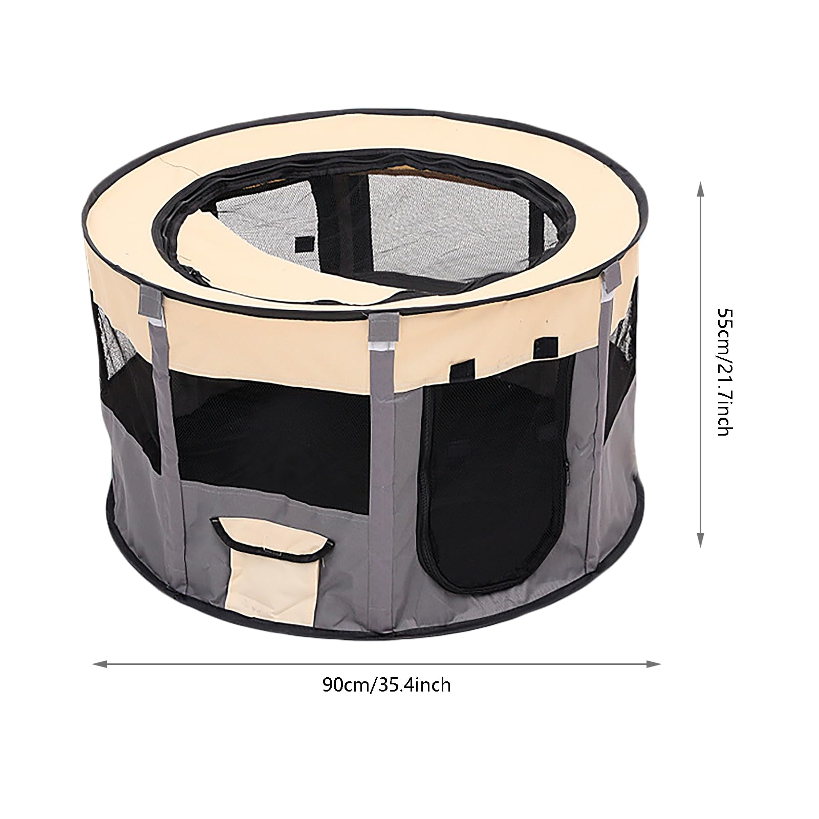 Tenda Pieghevole Per Cani/gatti In Oxford - Recinto Portatile Con Fondo Impermeabile - Foto 3