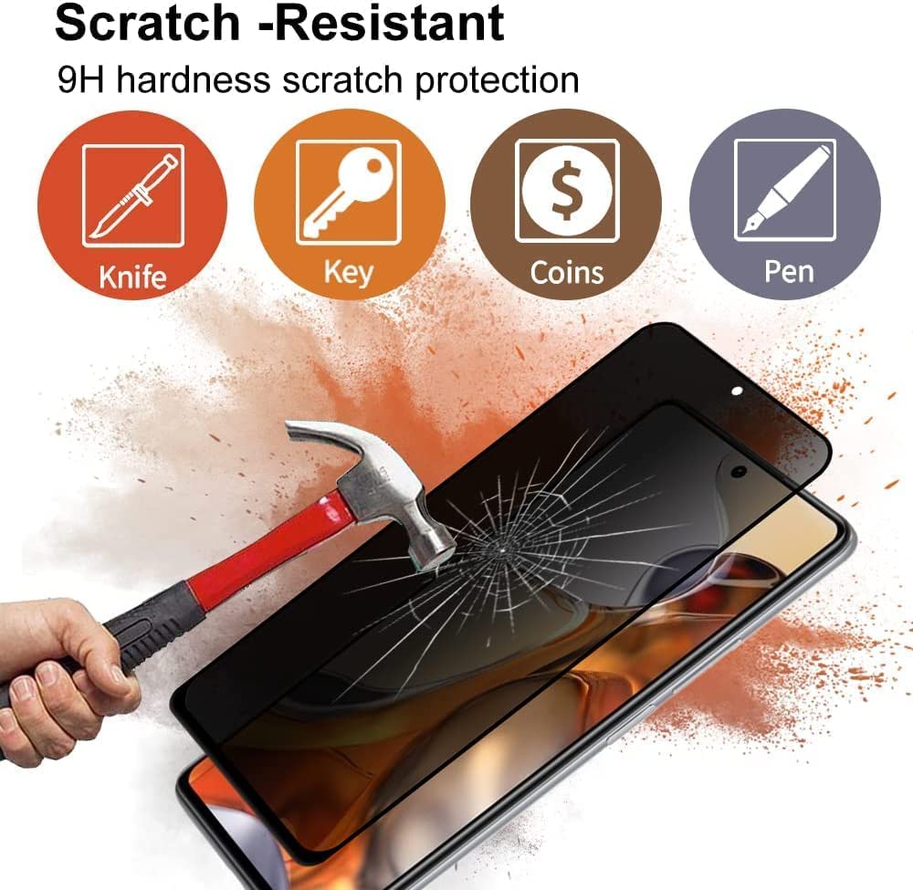 3 pièces Protecteur d'écran en verre trempé anti-espion compatible avec iPhone 1