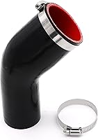 Vista 3 de Codo de 45 grados de 2 a 2.5 pulgadas, manguera de acoplador de 4 capas reforzada de silicona para turbo/intercooler/tubería de admisión, ID de 2 a