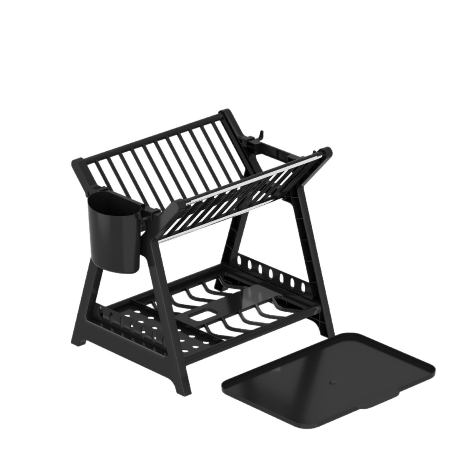 Bowl and dish storage rack, small countertop drainer for the kitchen