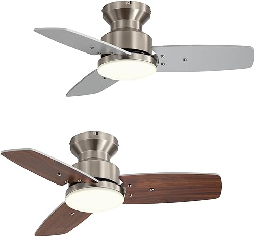 Miniatura 14 de Modernos ventiladores de techo de 42 pulgadas con luces y control remoto, dormitorio, sala de estar, oficina, montaje empotrado, 18 W, 3CCT