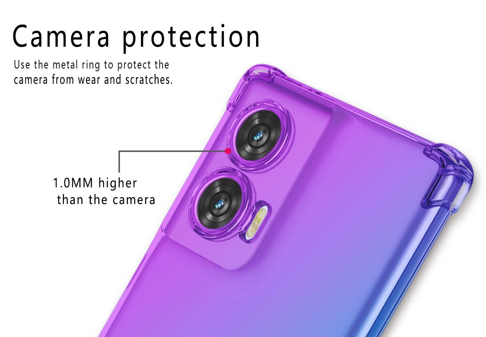 HAOYE Cover Per Motorola Edge 50 Fusion 5G, Custodia In TPU A