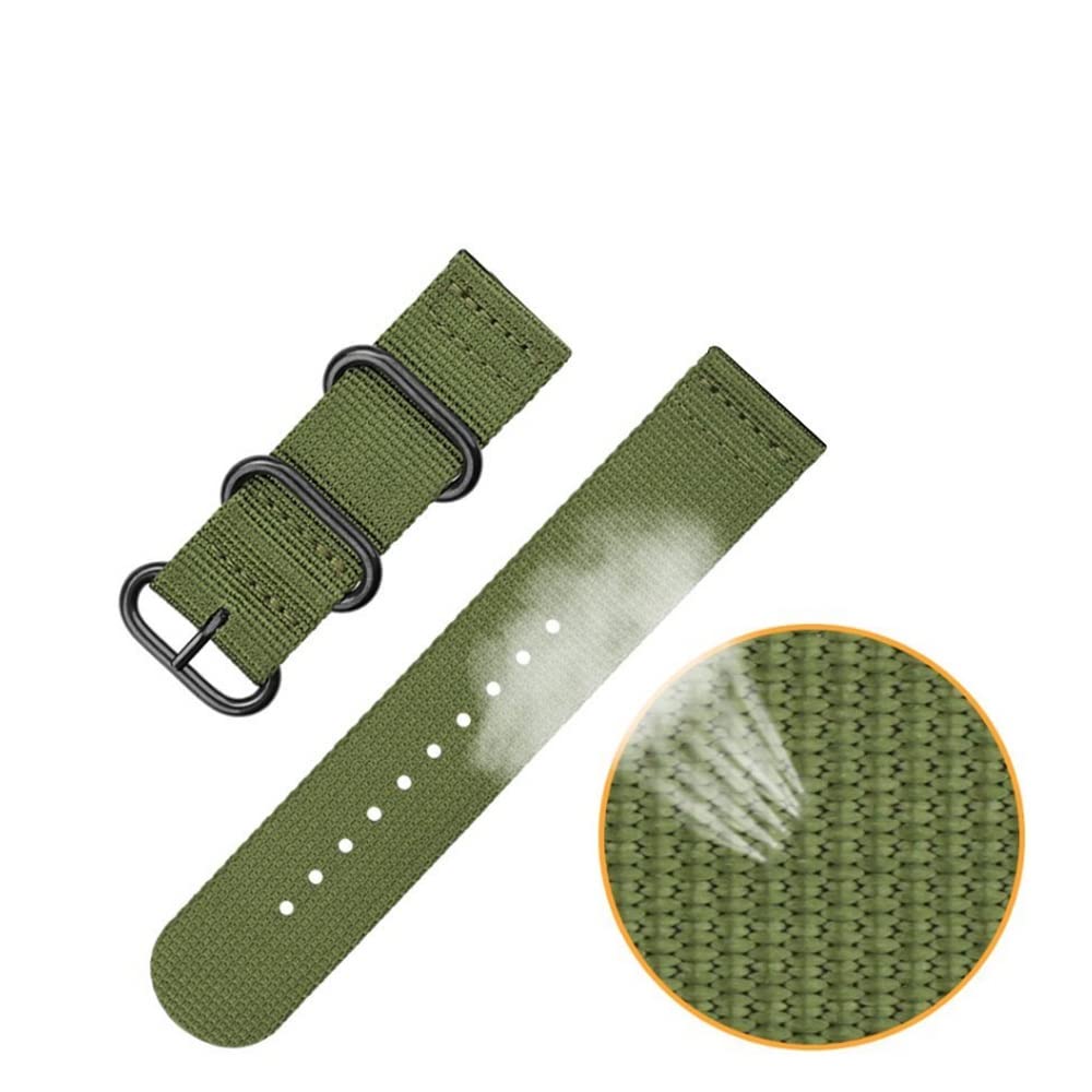 Nylonowy pasek zegarków sportowych 22 mm dla inteligentnej opaski bransoletki zegarek zegarek teksturowany Nylon na rękę (czarny)