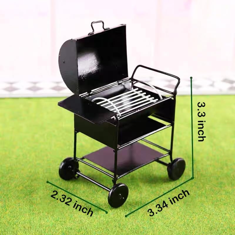 Miniatura 3 de Mini House - Estatuilla cuadrada de horno para parrillada herramienta de cocina para jardín accesorios de cocina decoración de barbacoa falsa