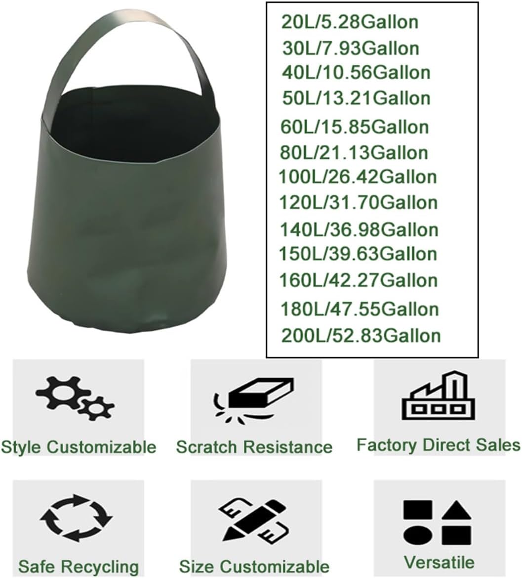 Portable Water Bucket Camping Water Storage Container, Collapsible Water Bucket with Cover, Foldable Bucket for Camp Traveling Hiking Fishing Boating Gardening, Water Storage Bag Outdoor(60L/15.85Gall
