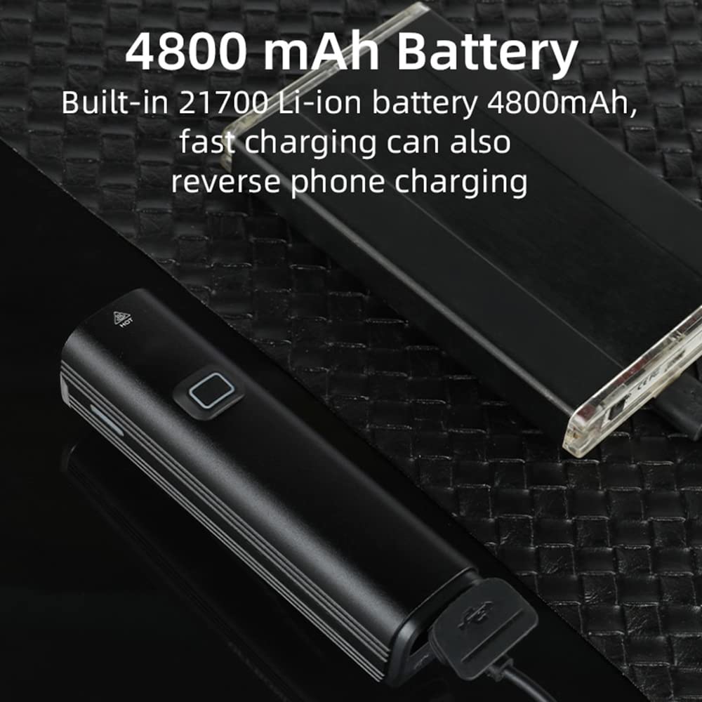 Luce per Bicicletta 1000 Lumen, Faro per Bici, Power Bank, Torcia, Manubrio, Ricarica USB, MTB, Strada, Luce ad Alta intensità