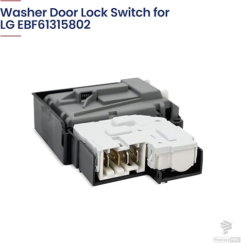 Miniatura 4 de ForeverPRO EBF61315802 para cerradura de puerta de lavadora LG, se adapta al interruptor de bloqueo de puerta de lavadora LG, compatible con
