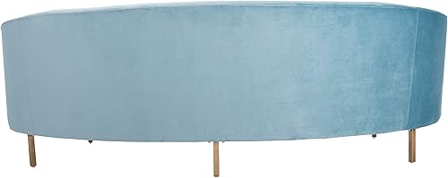 Vista 13 de SAFAVIEH Sofá curvo de terciopelo rosa claro Primrose Glam Couture