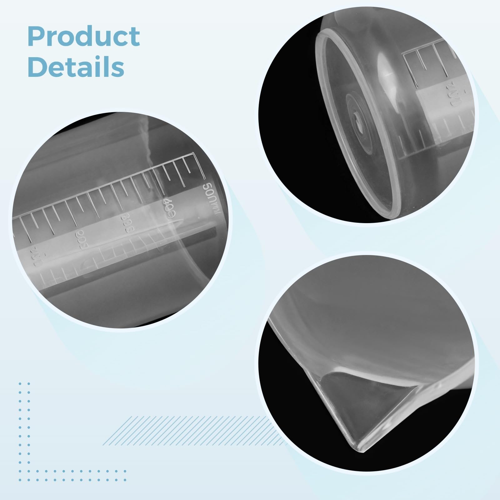 30 tazas medidoras graduadas de plástico, vasos reutilizables, capacidad de 250 ml, boquilla cónica, ideal para laboratorio, hornear y cocinar
