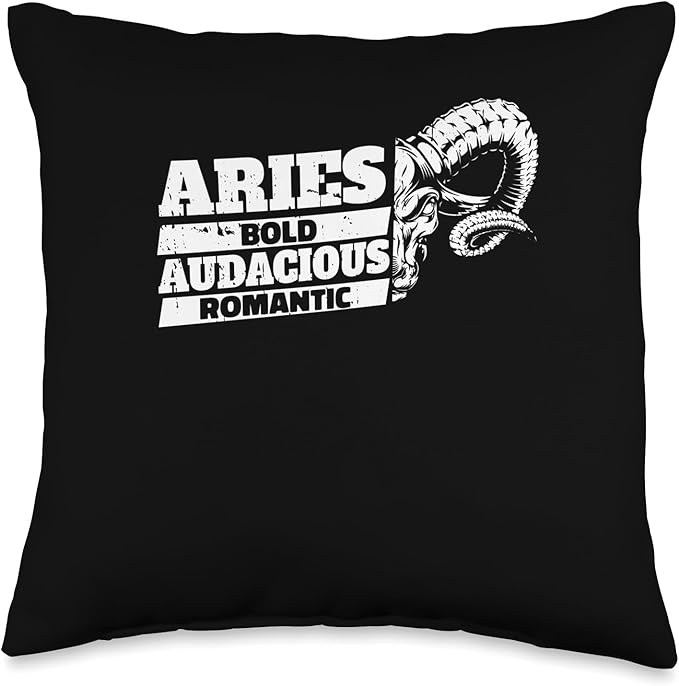 Aries Sign - Star Zodiac Horoscope Starsign Traits Throw Pillow