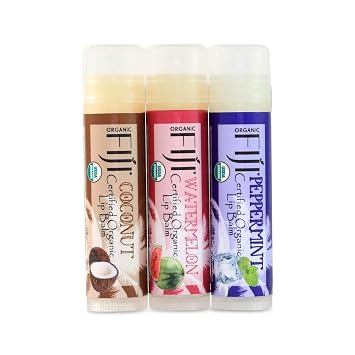 Organic Fiji 833884001395 Lip Balm Variety Pack - Pack of 3
