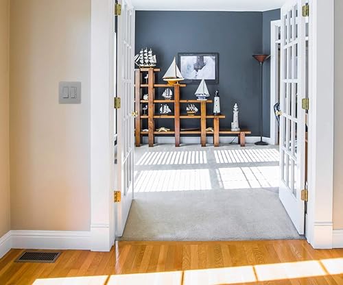 Miniatura 2 de Legrand Radiant RWP262GRY - Placas de pared sin tornillos, 2 bandas, dos cubiertas GFCI, color gris (1 unidad)