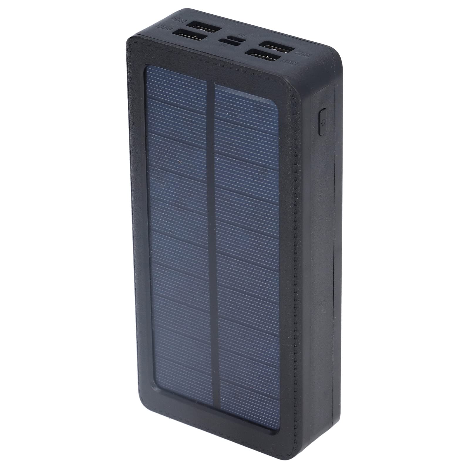Wydajna ładowarka solarna z 32 diodami LED, na kemping, wyprawę, wędkowanie, ładowarka do telefonu komórkowego 30 000 mAh, do codziennych podróży, czarna