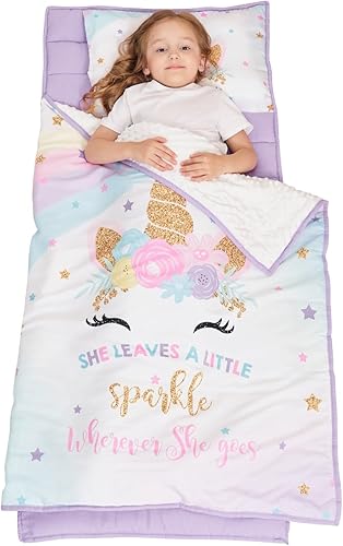 Cokouchyi - Tapete extra grande para siesta para niños pequeños con almohada extraíble, mide 53 x 21 x 1.5 pulgadas, ideal para guardería y jardín
