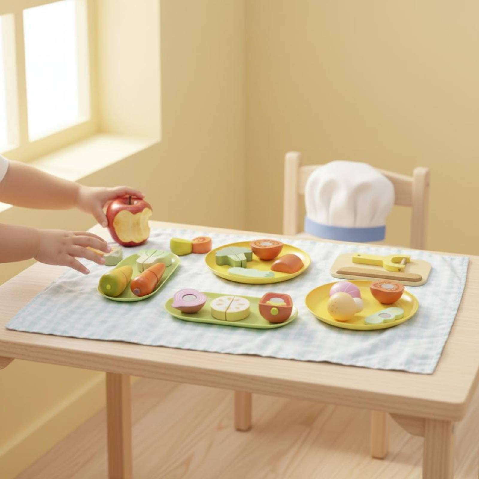 Juguete de Cortar Alimentos para Cortar No Tóxico Set de Alimentos para Preescolares , Set De Comida Rápida