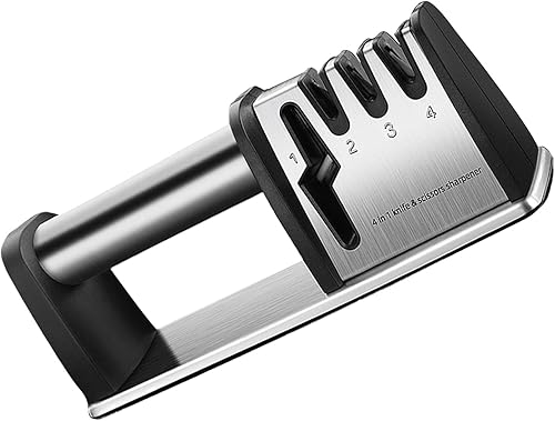Miniatura 1 de Afilador de cuchillos de cocina 4 en 1. Herramienta profesional para afilar cuchillos de cocina y afilar tijeras, esta potente herramienta afiladora