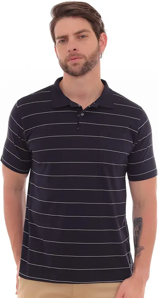 Camisa Polo Masculina Listrada Tamanho:GG