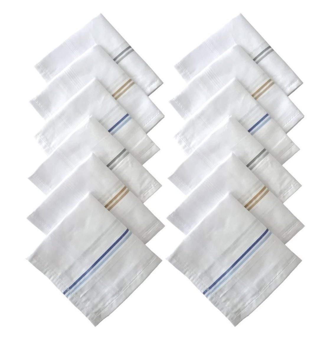 Mens 100% Cotton Premium Handkerchiefs/Hanky/Rumal (42CM X 42CM)-picture-21