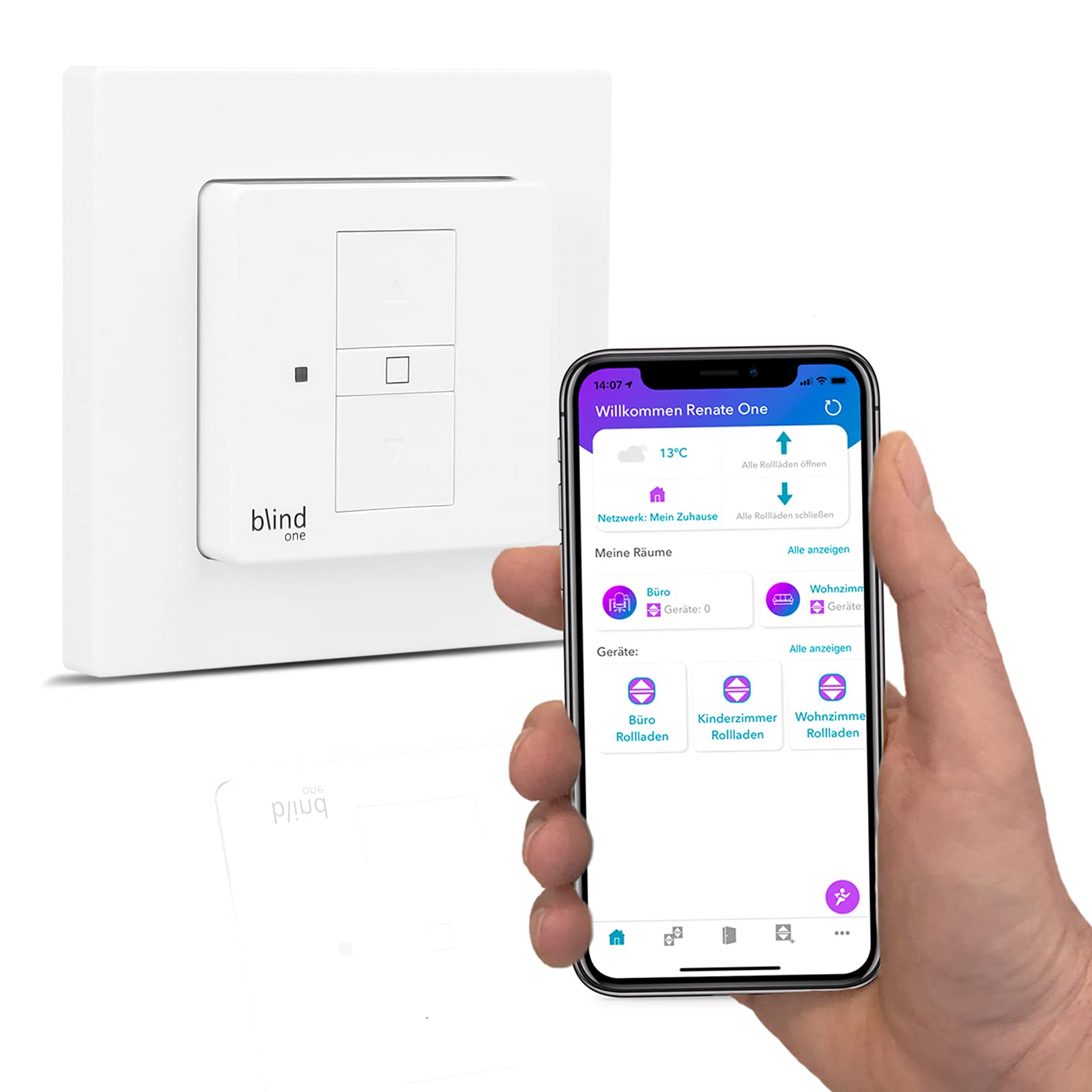 NOBILY Wlan Rolladenschalter | blind One | Smarthome Zeitschaltuhr (Alexa und Google Assistant kompatibel) Rolladenzeitschaltuhr