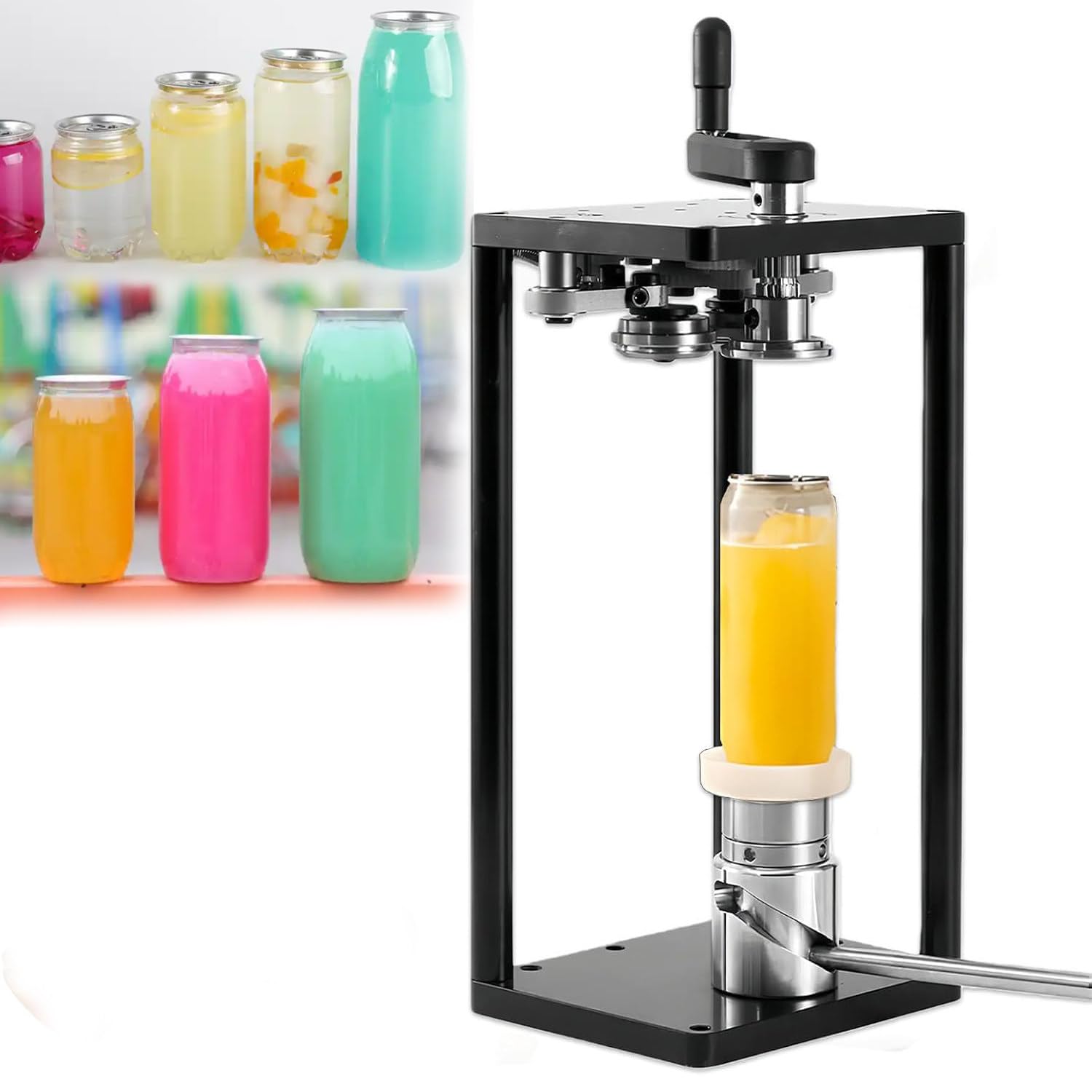 ZenHailure Manual Rotary Can Sealer,Milk Tea Coffee Cup Sealing Machine