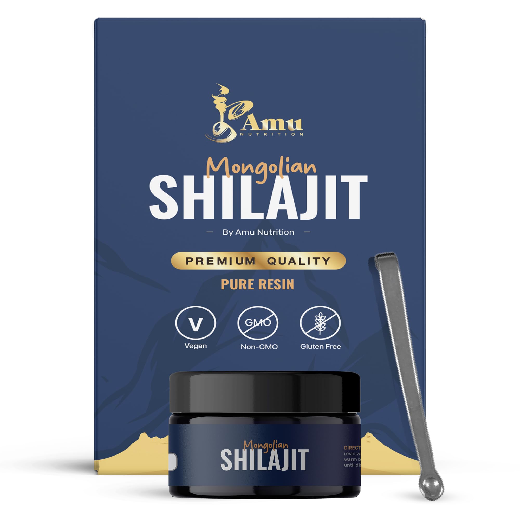 AMU NUTRITION Resina de shilajit com ácido fúlvico 80% 20 g