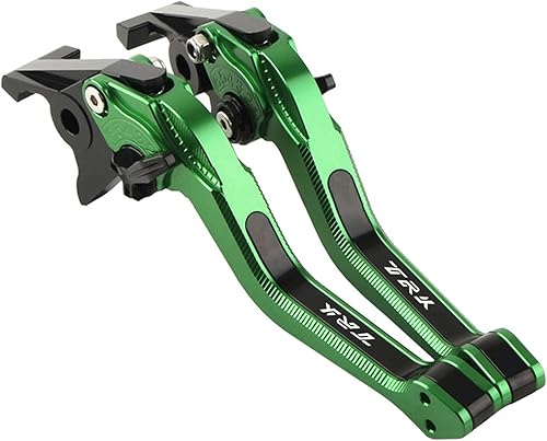 VOSIE for Benelli TRK251 TRK 251 TRK502 TRK 502X 2018 2019 Motorcycle Brake Clutch Levers Non-Slip CNC Aluminum 3D Rhombus (Color Green Black)