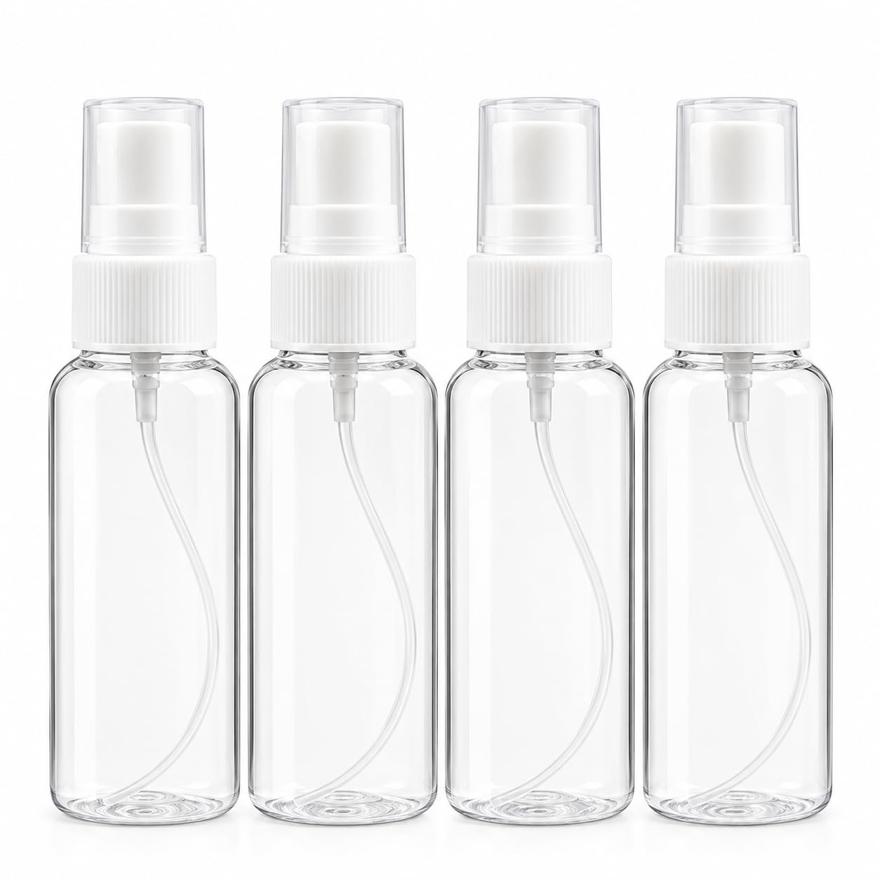 VINMO 100ml Fine Mist Spray Bottle | Refillable Transparent Plastic Spray Bottles | Leakproof Ultra Fine Mist Atomizer for Hair, Face, Makeup, Sanitizer, Perfume, Plants, Kitchen & Travel Pack of 4-image-37