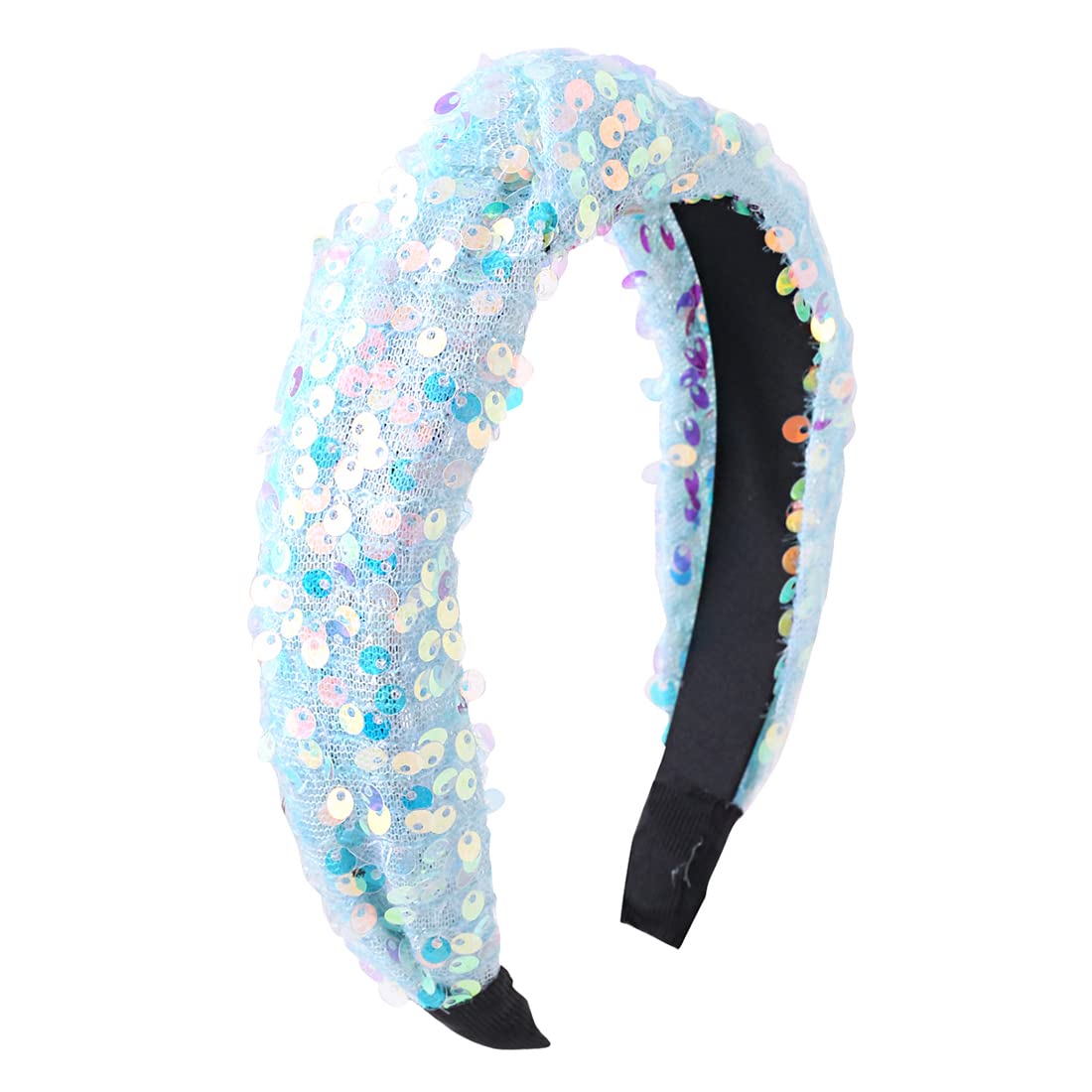 Hair Band for Women Girls Hair Accessories for Women Glitter Sparkly Headband for Women Knot Fabric Hair Band for Girls Multicolor Turban Headband Cross Knot Hair Bands Elastic Hair Accessories for Women-image-30