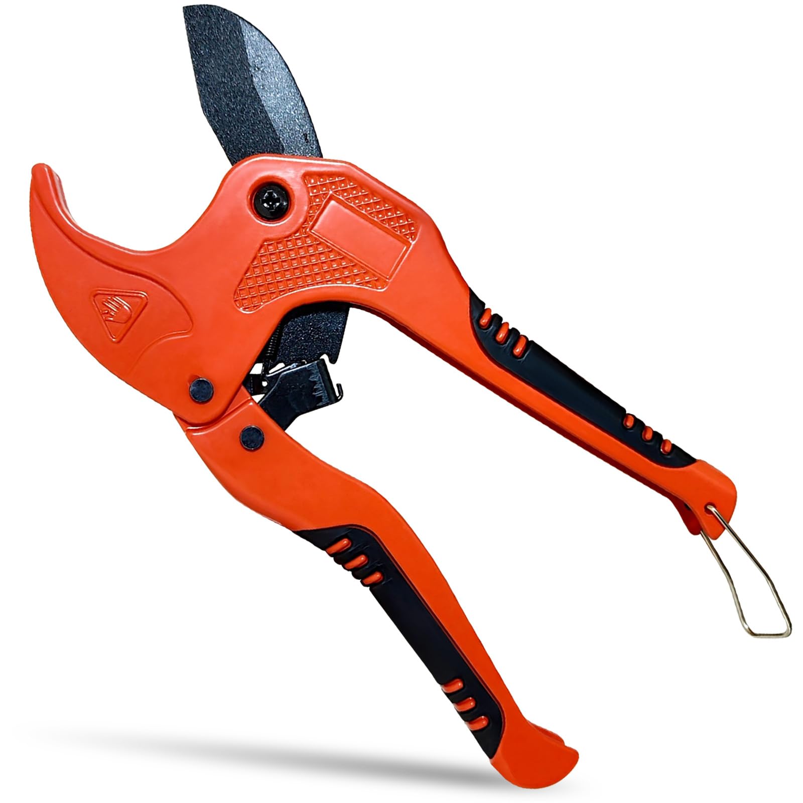 42mm PVC Pipe Cutter,Heavy Duty Ratchet Pipe Cutters with 42mm Outside Diameter Cutting Capacity for PVC PEX PPR Plastic Pipes & Rubber Hoses Plumbing Plastic Pipe Cutter with Non-Slip Handle