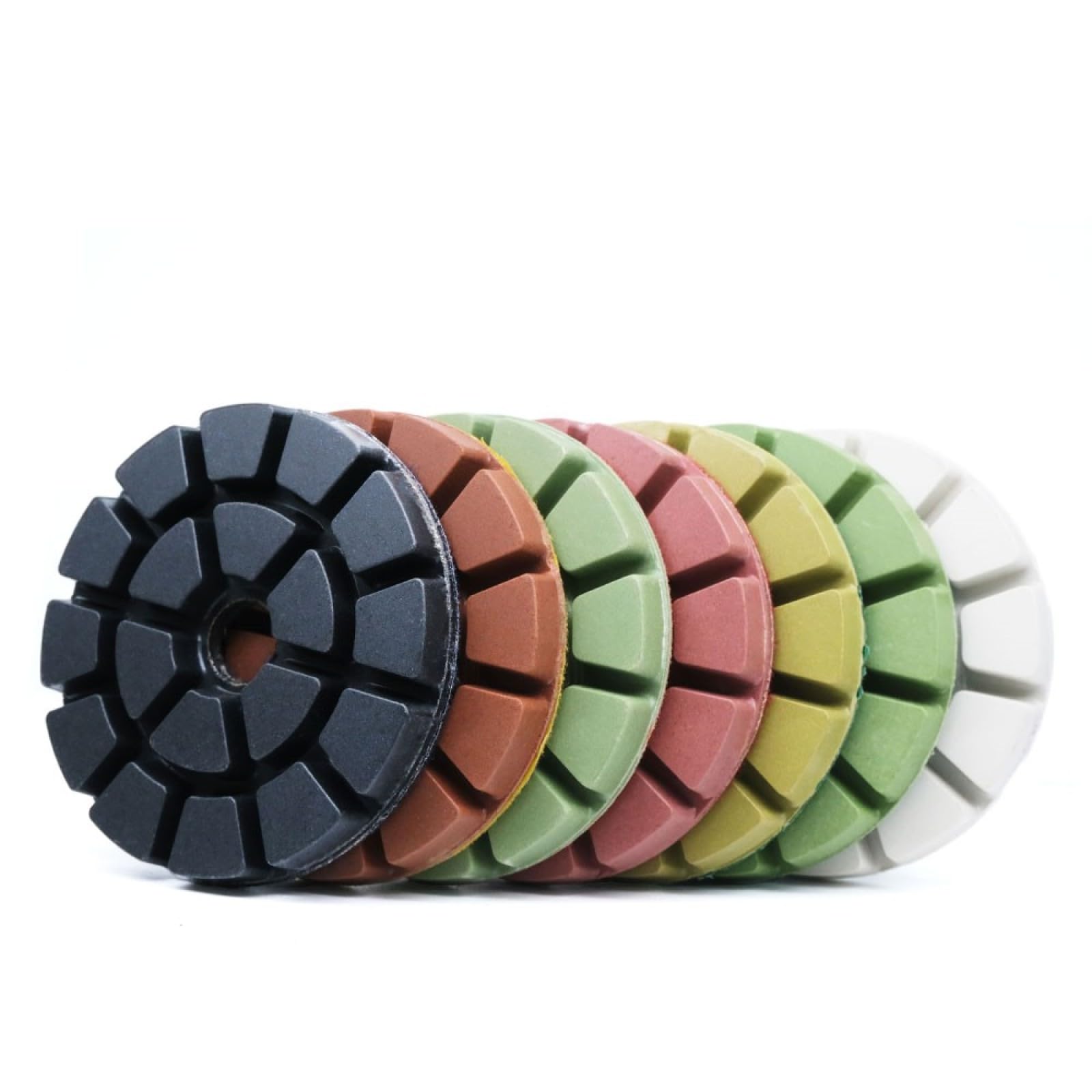 7 Pieces 4 Inch100mm Floor Polisher Pads Diamond Resin Bond Grinding Discs for Polishing Stone Concrete Terrazzo Floor