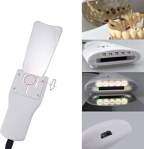 Miniatura 3 de XUX Espejos antivaho automáticos dentales para fotografía oral Reflector de vidrio Desempañamiento Espejos ortodónticos para oral ooclusal lingual