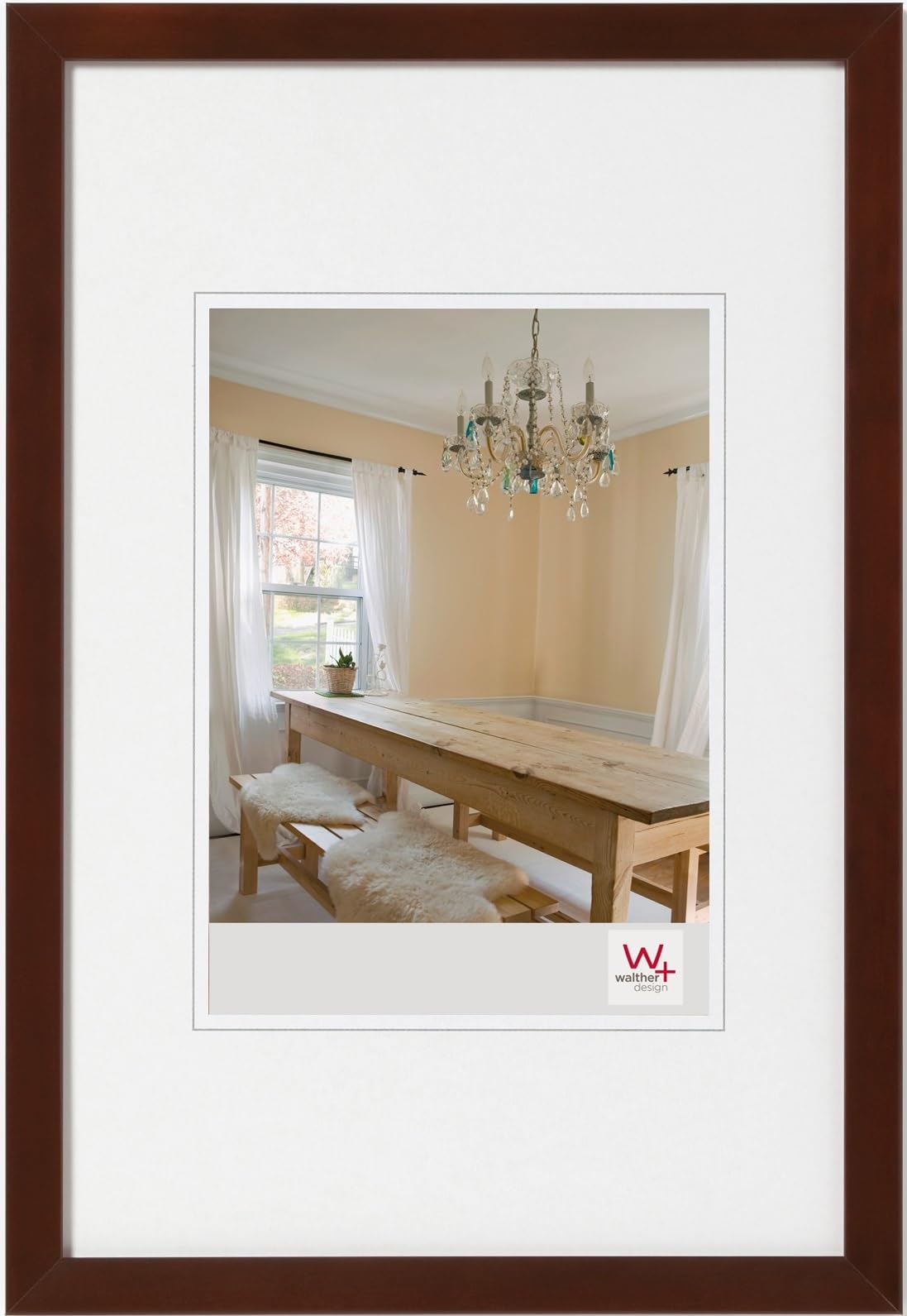 walther design Bilderrahmen nussbaum 15 x 20 cm Peppers Holzrahmen BP520N