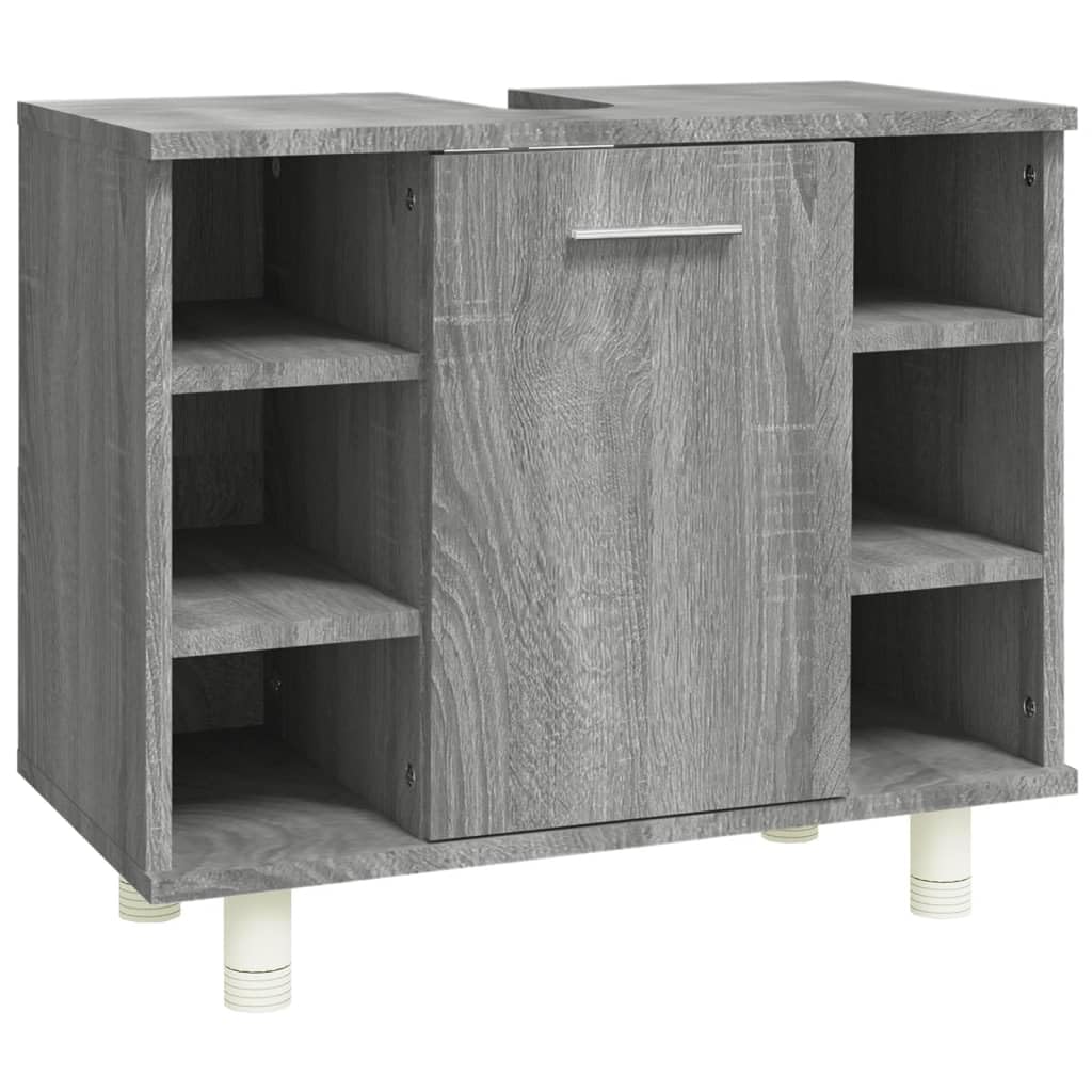 BaraSh Armadietto Bagno Grigio Sonoma 60x32x53,5 cm Legno Multistrato,Mobili,Set di mobili,Set di mobili per Bagno(SPU:826373)