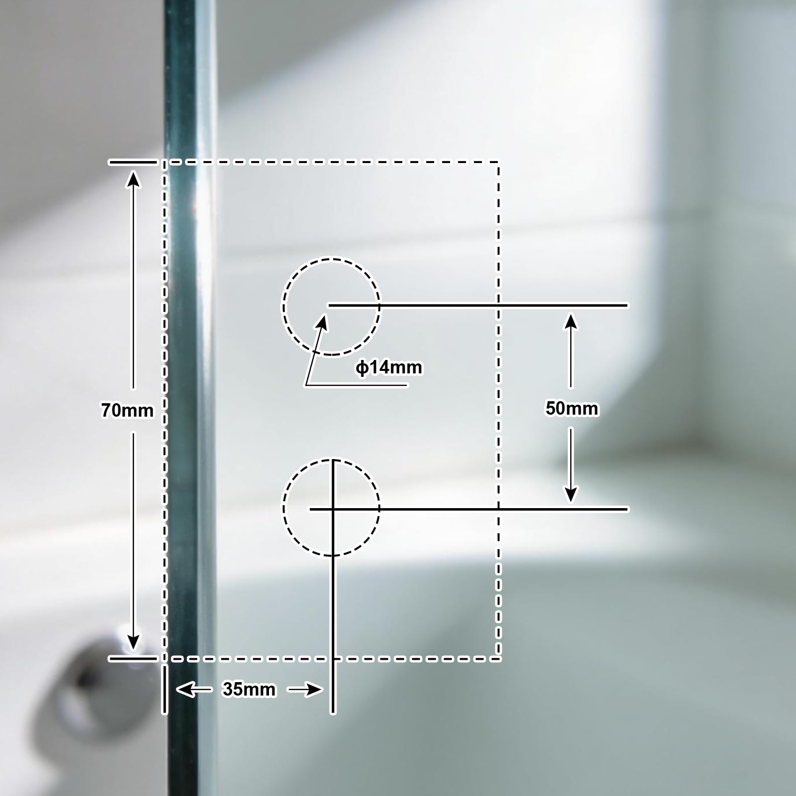 2 cerniere per porta in vetro a 90°, in acciaio inox, per doccia, 8 – 12 mm, per esterni