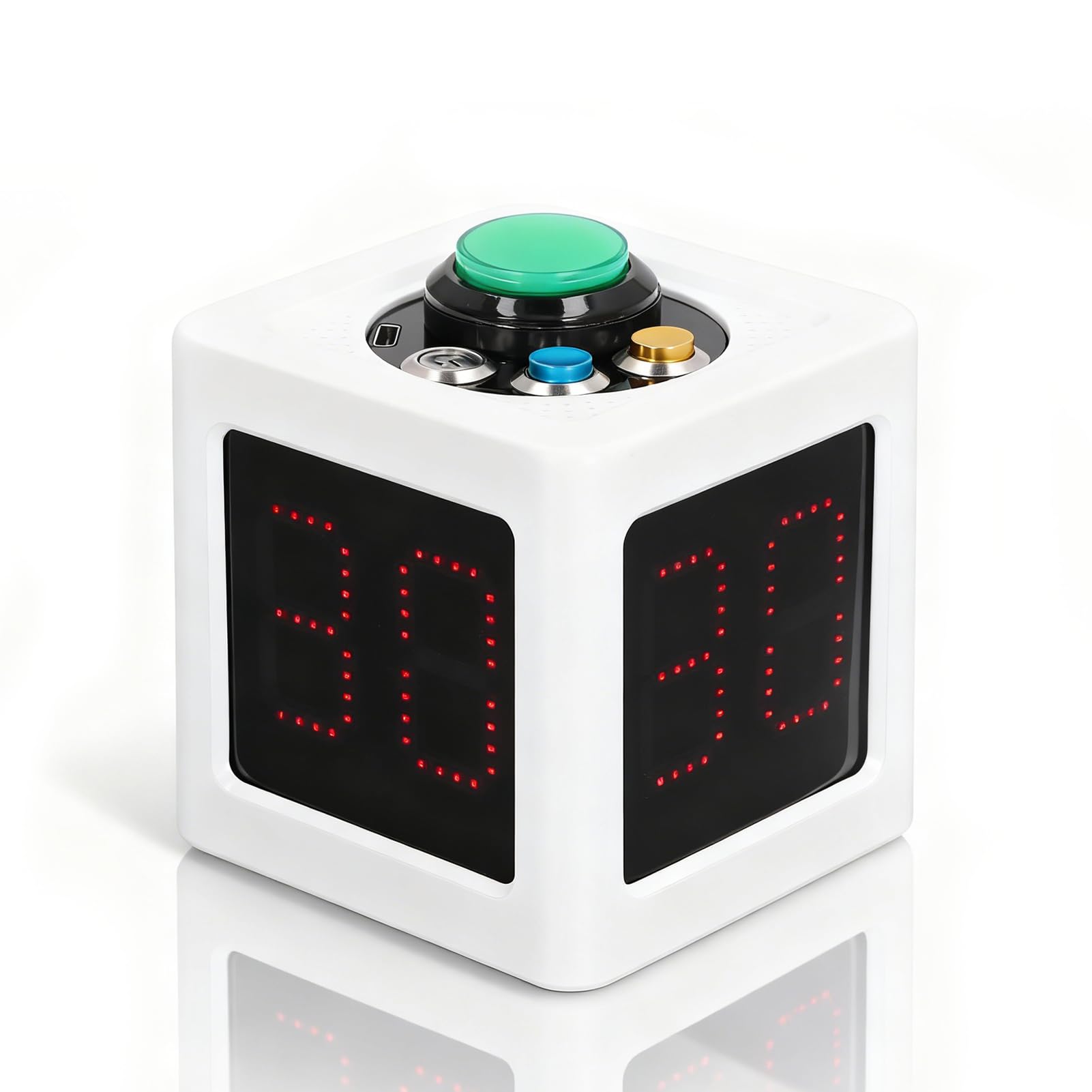Pokerowy Timer, Zegar Strzałowy, Gry Planszowe, Kostka Zegarowa z 20/30 Sekundami i Czasem Niestandardowym, 4-stronna Kostka, Sekundnik, Minutnik, Stoper do Pokerowych Gier