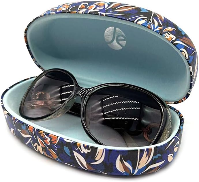 JAVOedge Style Eyeglass & Sunglasses Case - Extra Large Hard Shell Protective Case with Cleaning Cloth - Image 5