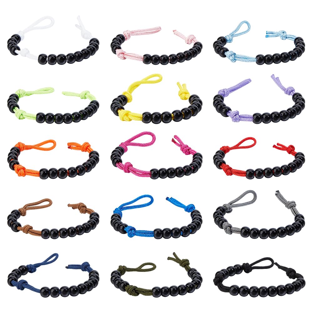 DELORIGIN 15pcs Ranger Beads Pace Counter for Hiking Acrylic Cord Beads Pace Counter Long Distance Camping Counter for Outdoor Adventures Sports Accessories Keeping Track of Distance