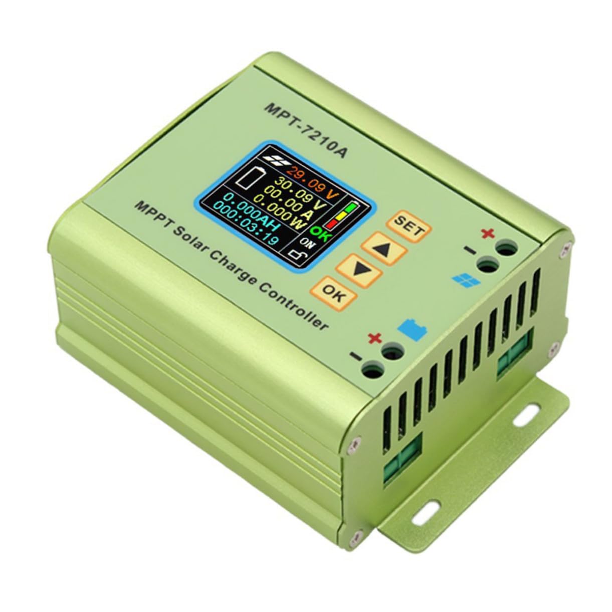 Contrôleur Solaire Mppt 7210a 10a pour Charge Solaire, Écran Couleur