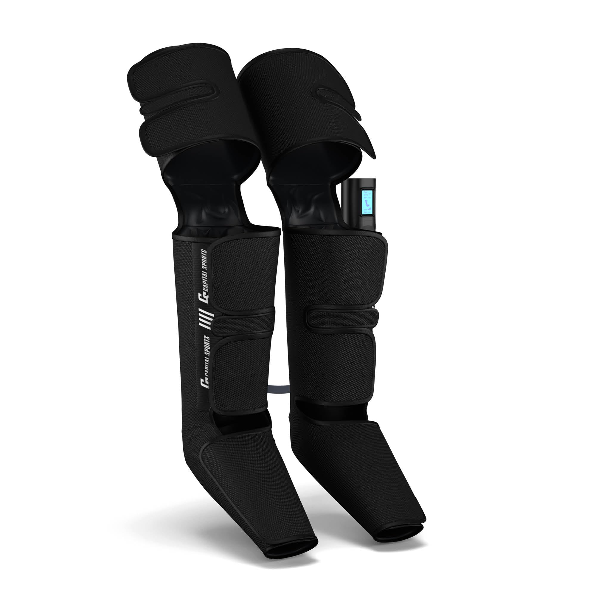Capital Sports ReCrest Masajeador de Piernas – Masaje Completo de Piernas y Pies con Calor, 6 Modos, 3 Intensidades, 4 Cámaras de Presión para Alivio Muscular, Control Remoto y Temporizador Automático