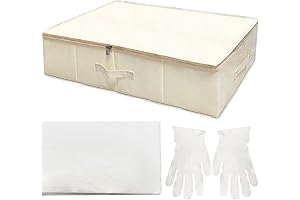 Rectangular Wedding Dress Preservation Kit with 40 Sheets of Acid-Free Paper and Gloves
