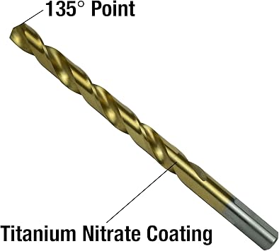 Century Drill & Tool 88409 Titanium Drill Bit, 9/64