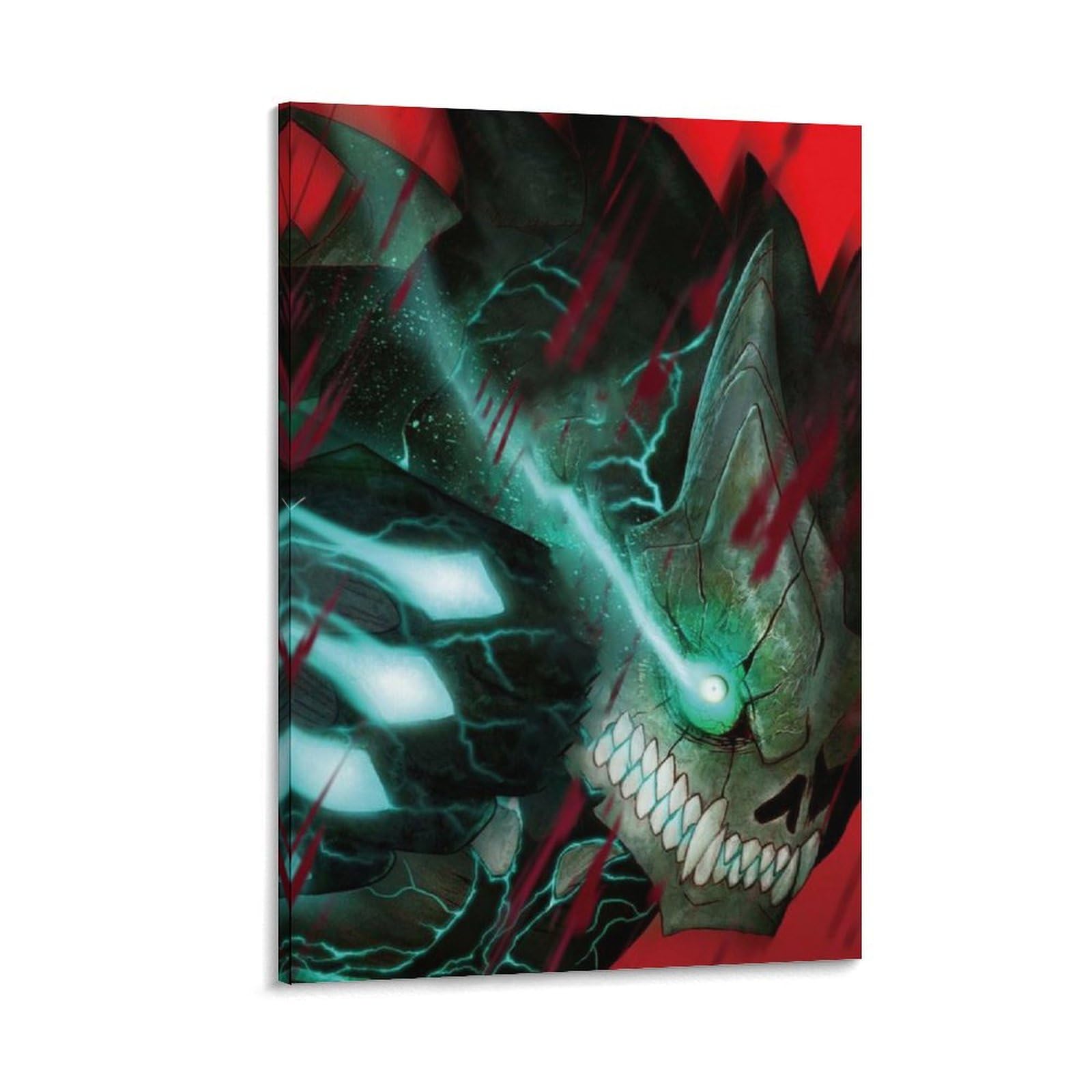 LOUREN Kaiju No. 8 Art Warm Blood Anime Poster Painting On Canvas Wall Art Poster Scroll Picture Print Living Room Walls Decor Home Posters 12x18inch(30x45cm), Frame-style
