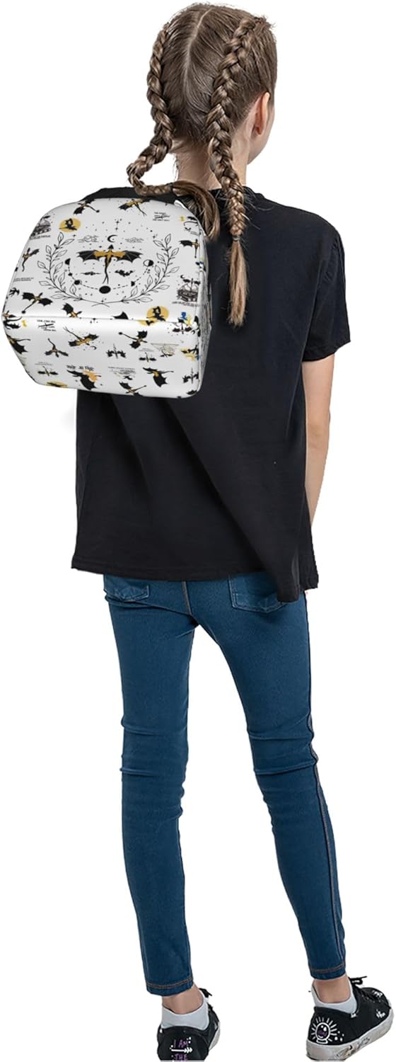 Fourth Dragon Wing Lunch Box Reusable Lunch Bag Men Women Adult Insulated LunchBox for Work Picnic Hiking Beach (White) - Image 8