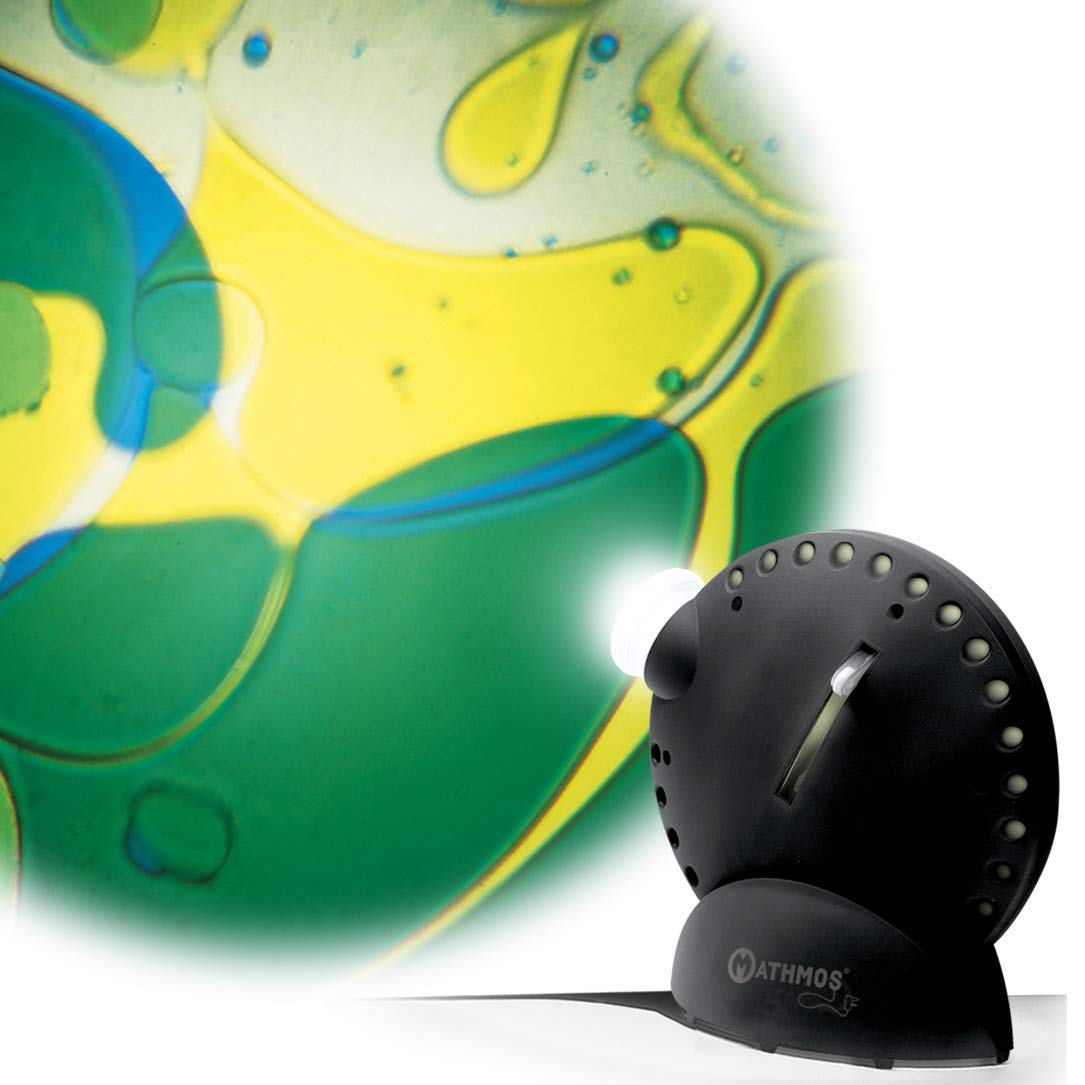 MATHMOS Lava Lamp Projector in Black - Blue/Yellow