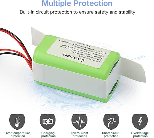 Miniatura 5 de Batería de iones de litio de 3000mAh 14.4v para aspiradoras Coredy R300, R500+, R550, R580, R650, R3500, R3500S y Amarey A800, A900